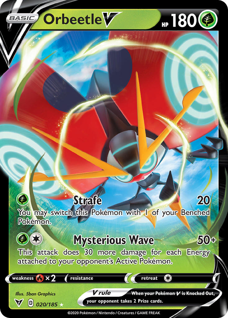 Orbeetle V (020/185) [Sword & Shield: Vivid Voltage] | Game Haven TX