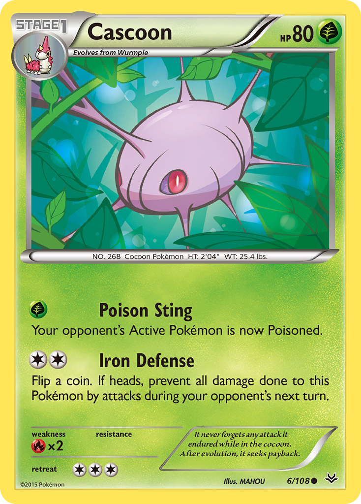 Cascoon (6/108) [XY: Roaring Skies] | Game Haven TX