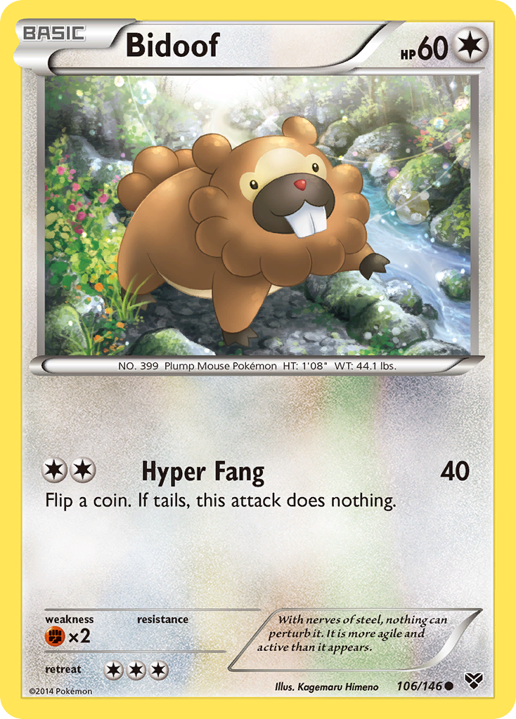 Bidoof (106/146) [XY: Base Set] | Game Haven TX