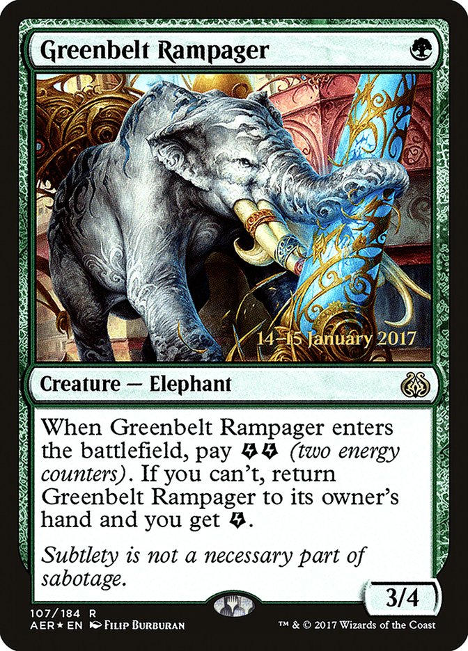 Greenbelt Rampager [Aether Revolt Promos] | Game Haven TX