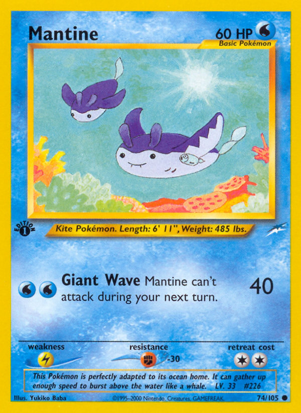 Mantine (74/105) [Neo Destiny 1st Edition] | Game Haven TX