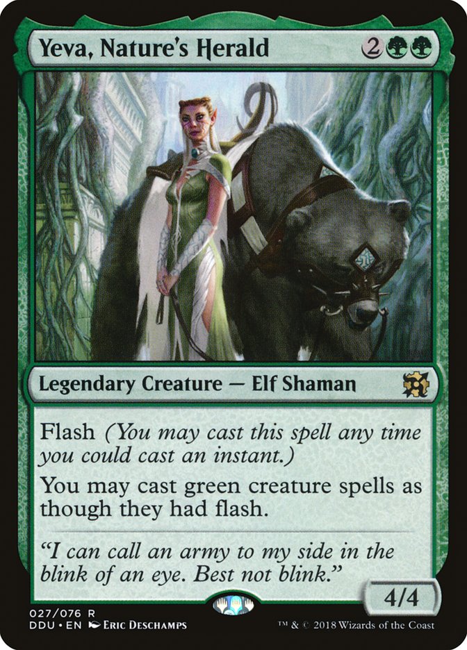 Yeva, Nature's Herald [Duel Decks: Elves vs. Inventors] | Game Haven TX