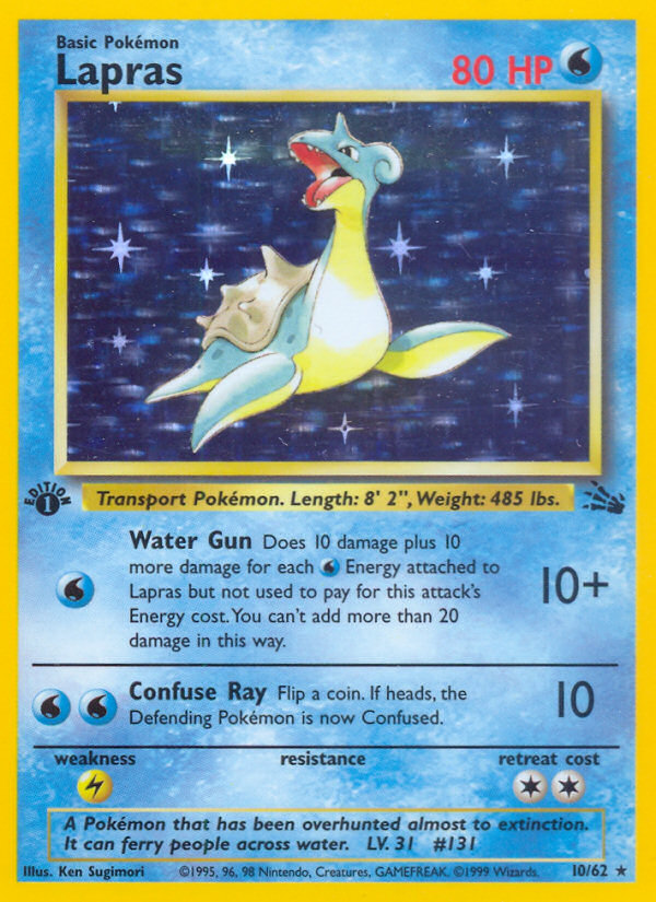 Lapras (10/62) [Fossil 1st Edition] | Game Haven TX