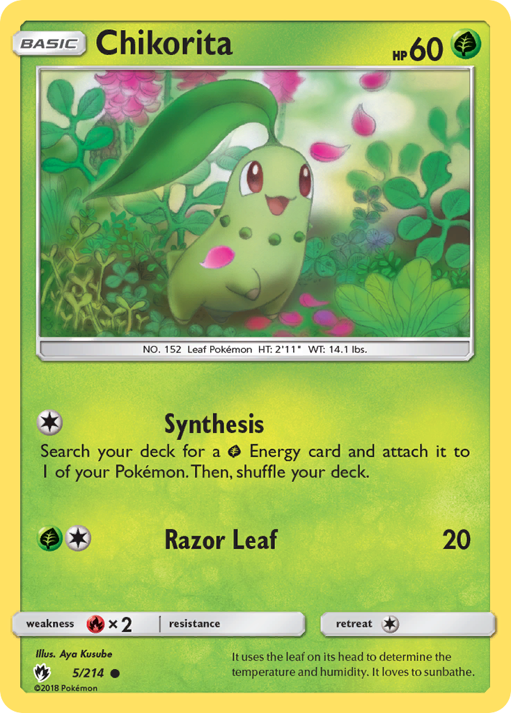 Chikorita (5/214) [Sun & Moon: Lost Thunder] | Game Haven TX