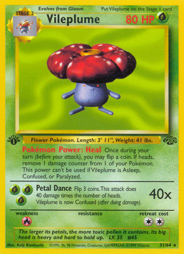 Vileplume (31/64) [Jungle 1st Edition] | Game Haven TX