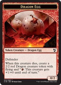 Dragon Egg // Dragon Double-sided Token [Commander 2018 Tokens] | Game Haven TX