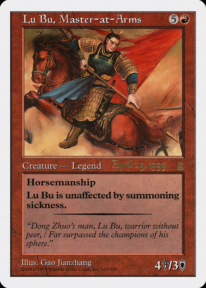 Lu Bu, Master-at-Arms (April 29, 1999) [Prerelease Events] | Game Haven TX