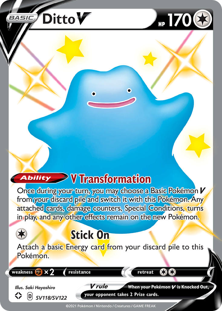 Ditto V (SV118/SV122) [Sword & Shield: Shining Fates] | Game Haven TX