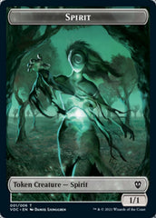 Spirit (001) // Spirit (002) Double-sided Token [Innistrad: Crimson Vow Commander Tokens] | Game Haven TX