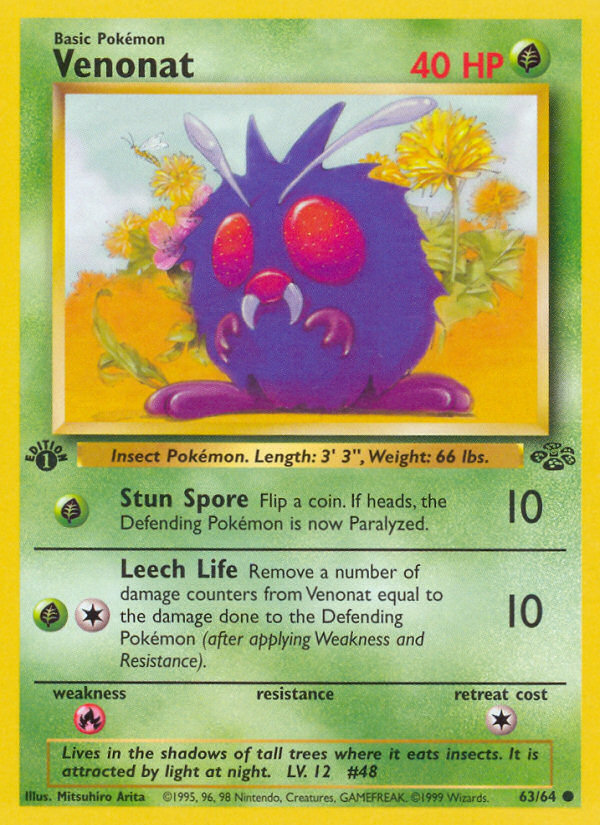 Venonat (63/64) [Jungle 1st Edition] | Game Haven TX