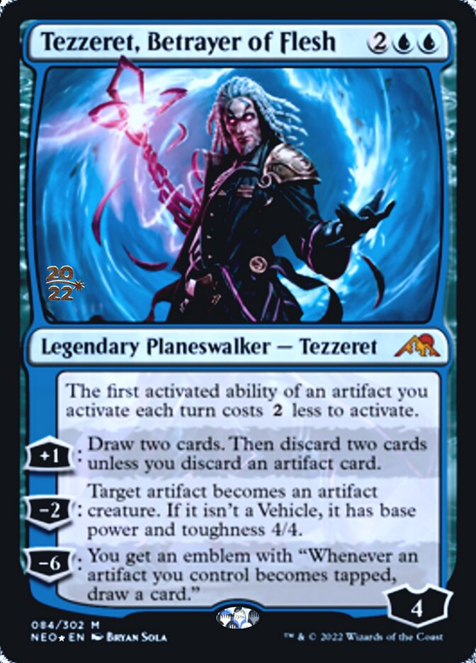 Tezzeret, Betrayer of Flesh [Kamigawa: Neon Dynasty Prerelease Promos] | Game Haven TX