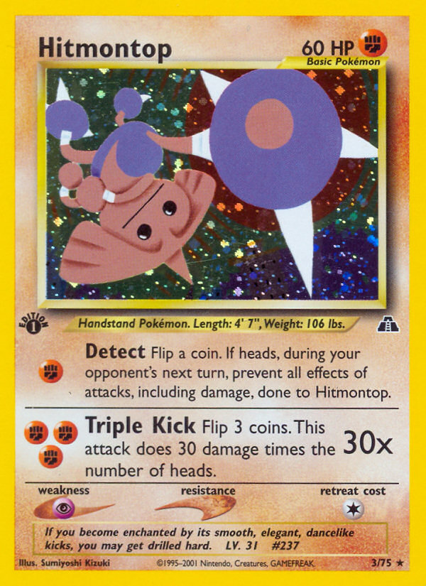 Hitmontop (3/75) [Neo Discovery 1st Edition] | Game Haven TX