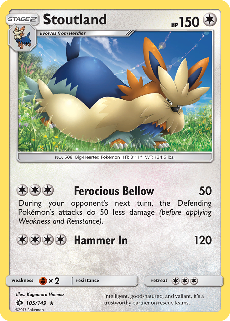 Stoutland (105/149) [Sun & Moon: Base Set] | Game Haven TX