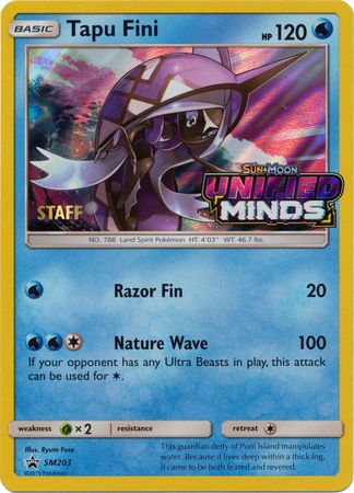 Tapu Fini (SM203) (Staff Prerelease Promo) [Sun & Moon: Black Star Promos] | Game Haven TX