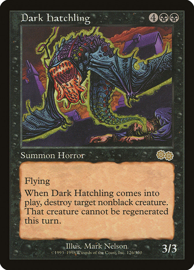 Dark Hatchling [Urza's Saga] | Game Haven TX
