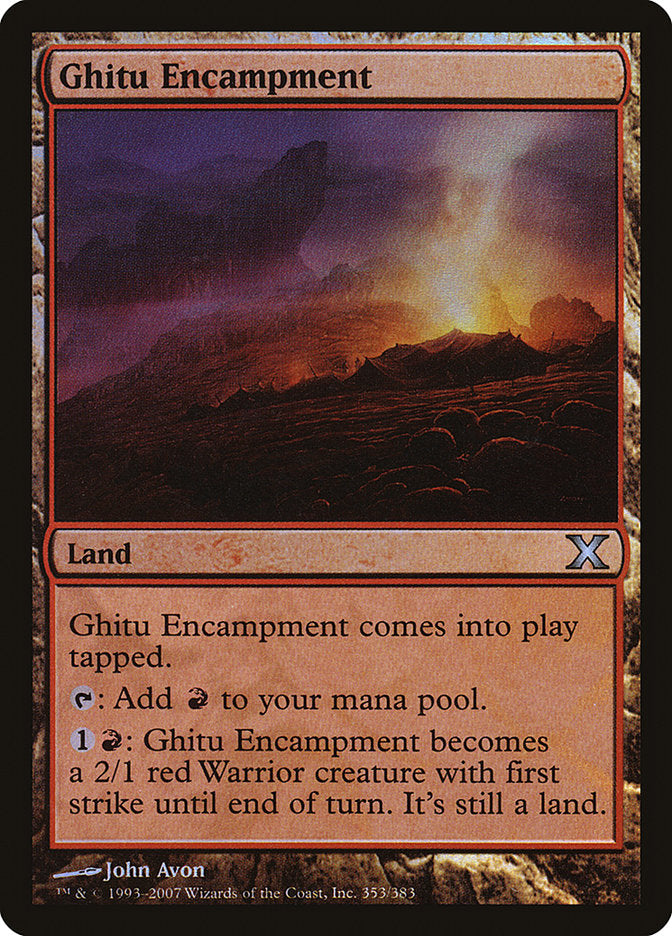 Ghitu Encampment (Premium Foil) [Tenth Edition] | Game Haven TX