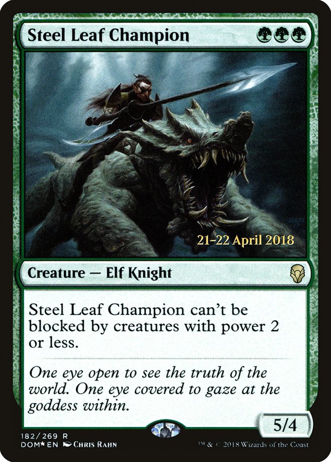 Steel Leaf Champion [Dominaria Promos] | Game Haven TX