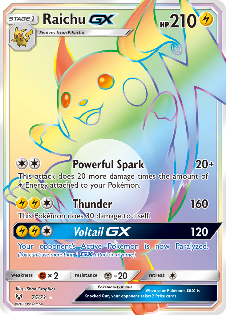 Raichu GX (75/73) [Sun & Moon: Shining Legends] | Game Haven TX