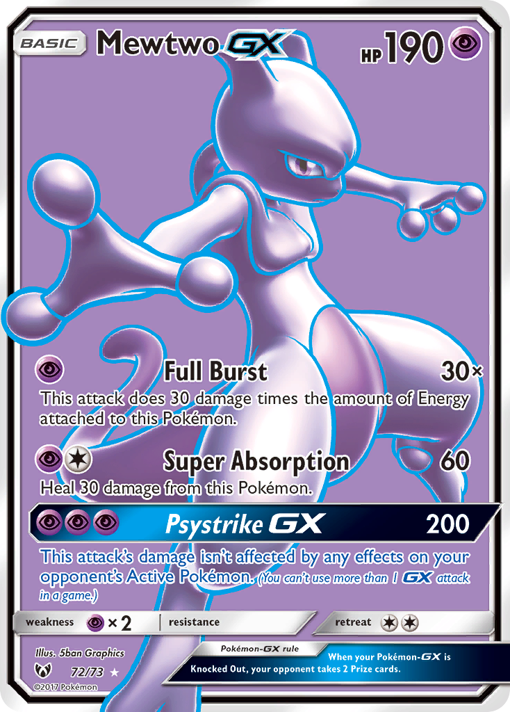 Mewtwo GX (72/73) [Sun & Moon: Shining Legends] | Game Haven TX