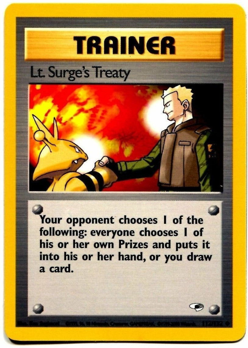 Lt. Surge's Treaty (112/132) [Gym Heroes Unlimited] | Game Haven TX