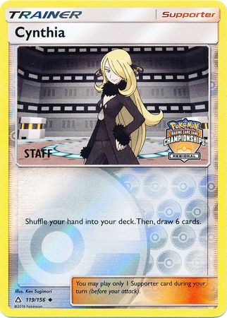 Cynthia (119a/156) (Regional Championship Promo Staff) [Sun & Moon: Ultra Prism] | Game Haven TX