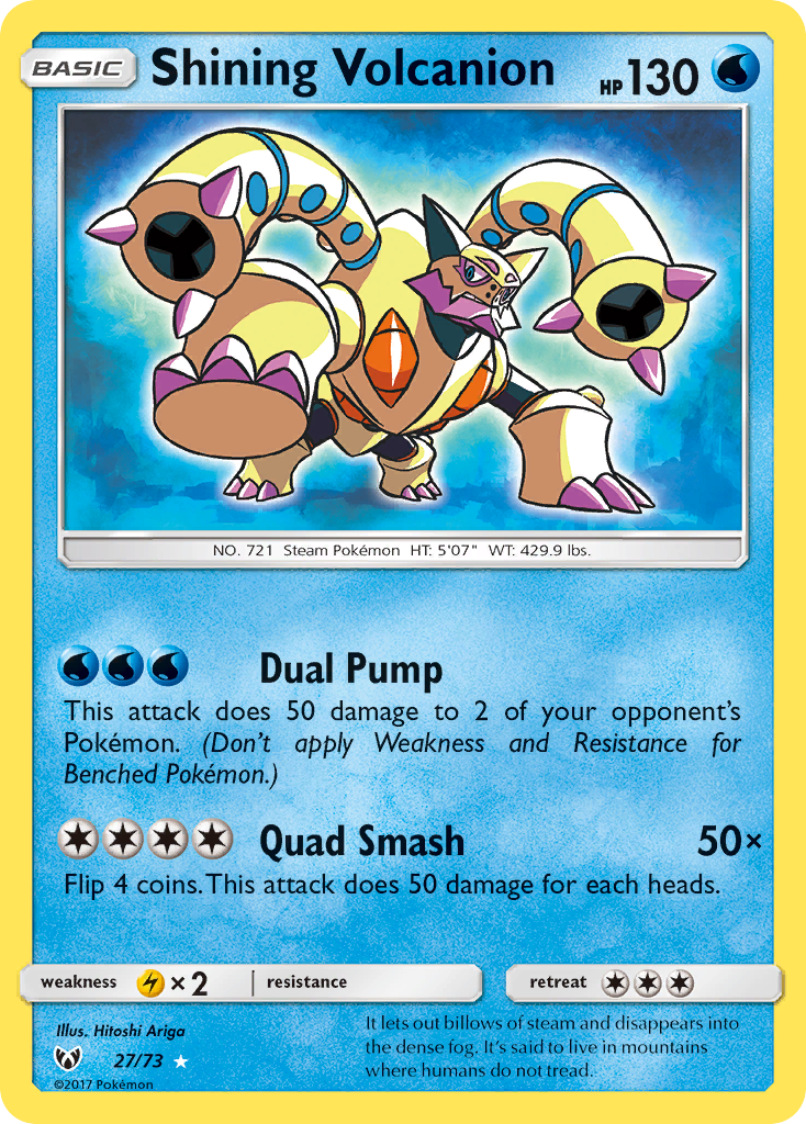 Shining Volcanion (27/73) [Sun & Moon: Shining Legends] | Game Haven TX