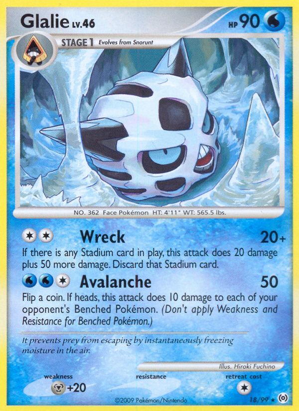 Glalie (18/99) [Platinum: Arceus] | Game Haven TX