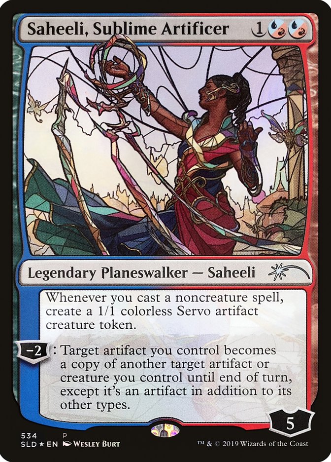 Saheeli, Sublime Artificer (Stained Glass) [Secret Lair Drop Promos] | Game Haven TX