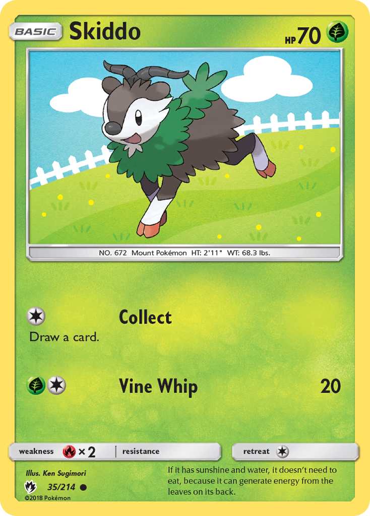 Skiddo (35/214) [Sun & Moon: Lost Thunder] | Game Haven TX