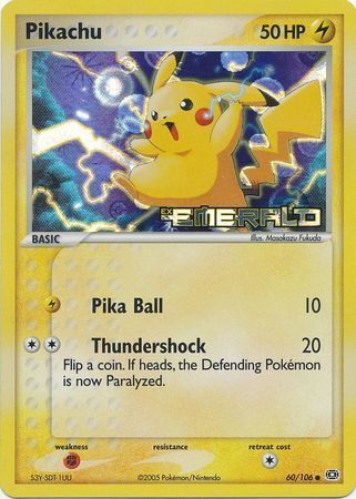 Pikachu (60/106) (Stamped) [EX: Emerald] | Game Haven TX