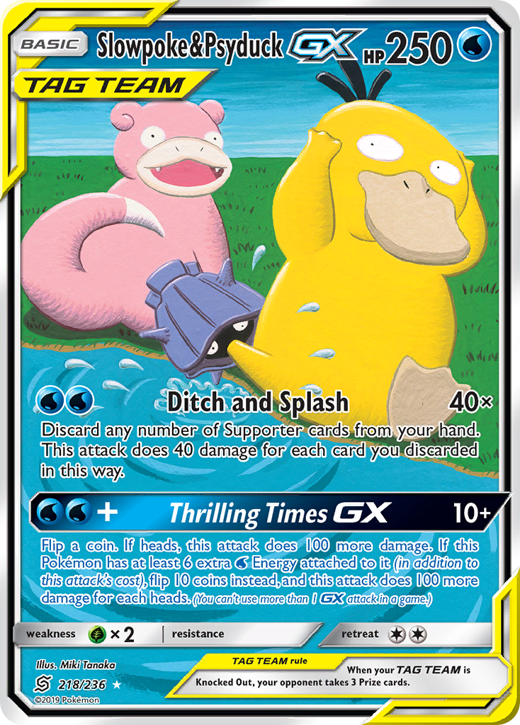 Slowpoke & Psyduck GX (218/236) [Sun & Moon: Unified Minds] | Game Haven TX