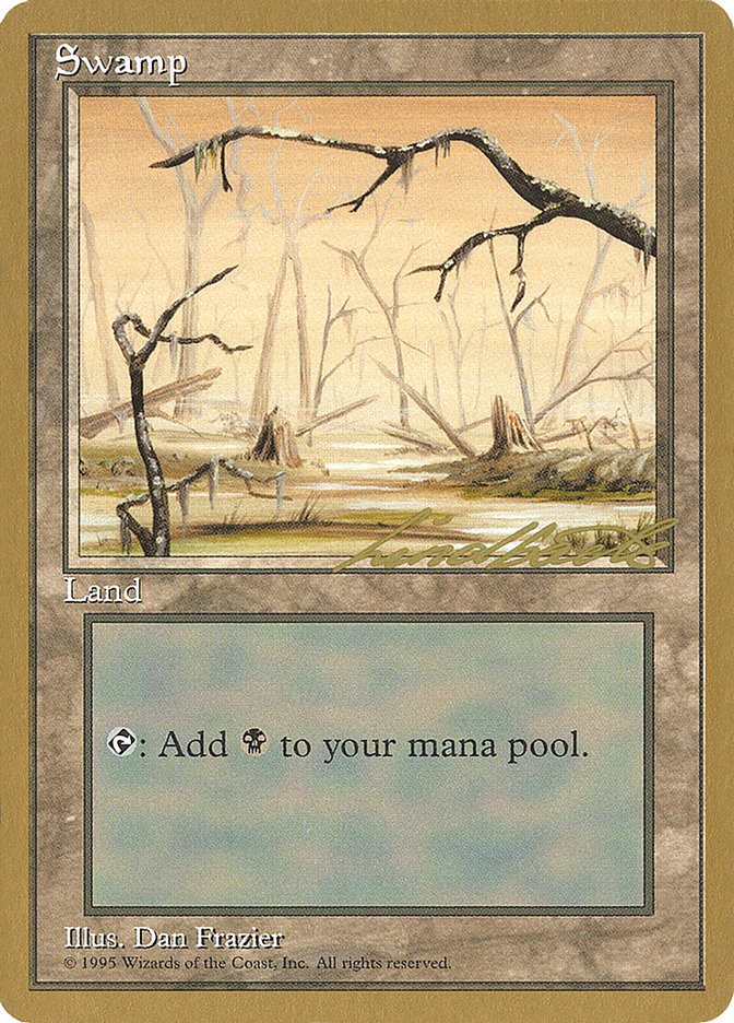 Swamp (ll370) (Leon Lindback) [Pro Tour Collector Set] | Game Haven TX