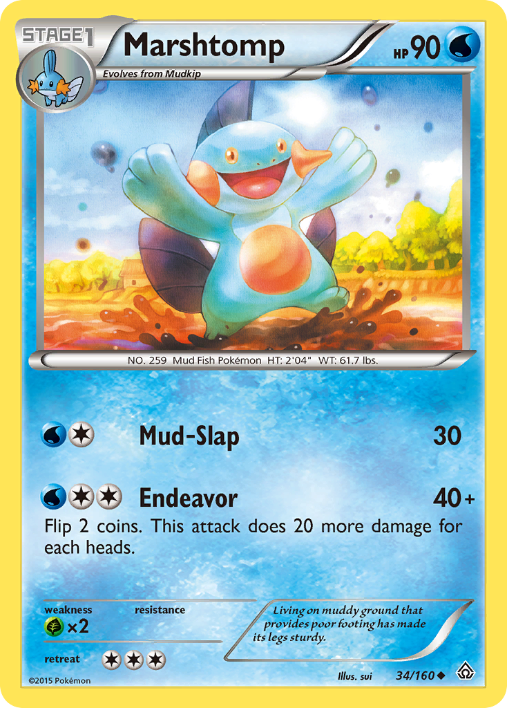 Marshtomp (34/160) [XY: Primal Clash] | Game Haven TX