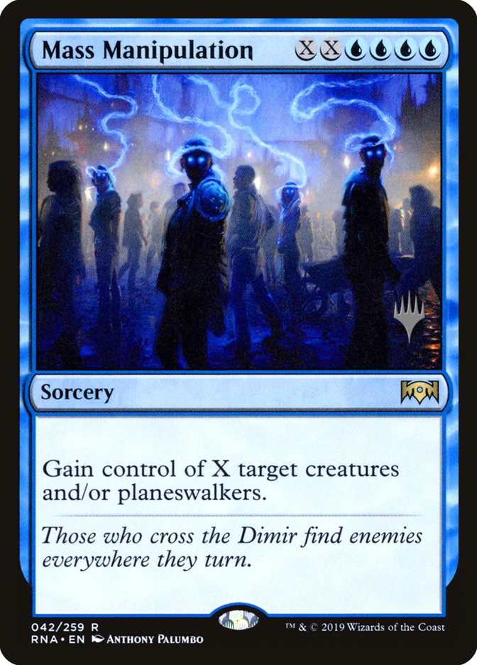 Mass Manipulation [Ravnica Allegiance Promos] | Game Haven TX