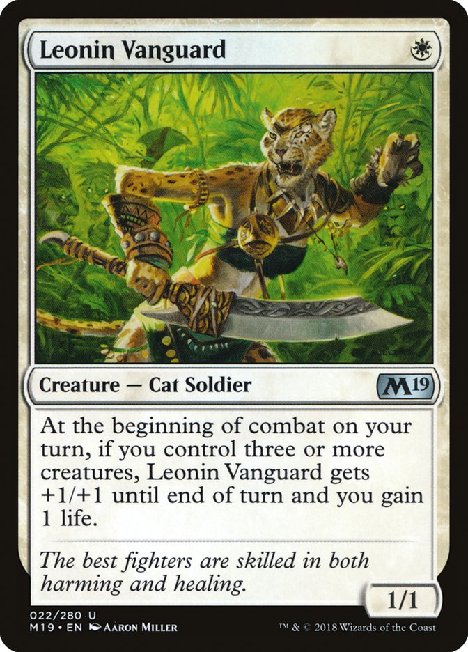 Leonin Vanguard [Core Set 2019] | Game Haven TX