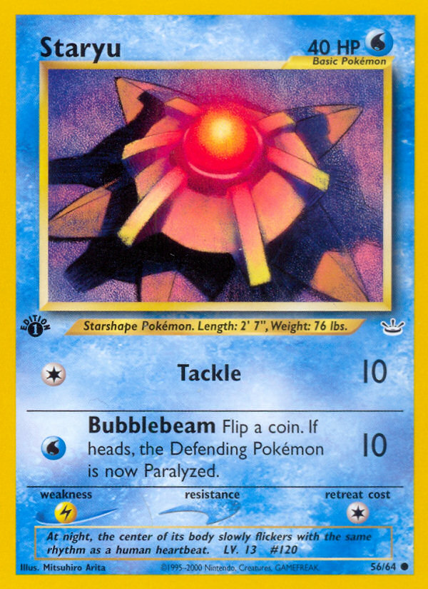 Staryu (56/64) [Neo Revelation 1st Edition] | Game Haven TX