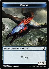Drake // Human Double-sided Token [Commander 2019 Tokens] | Game Haven TX