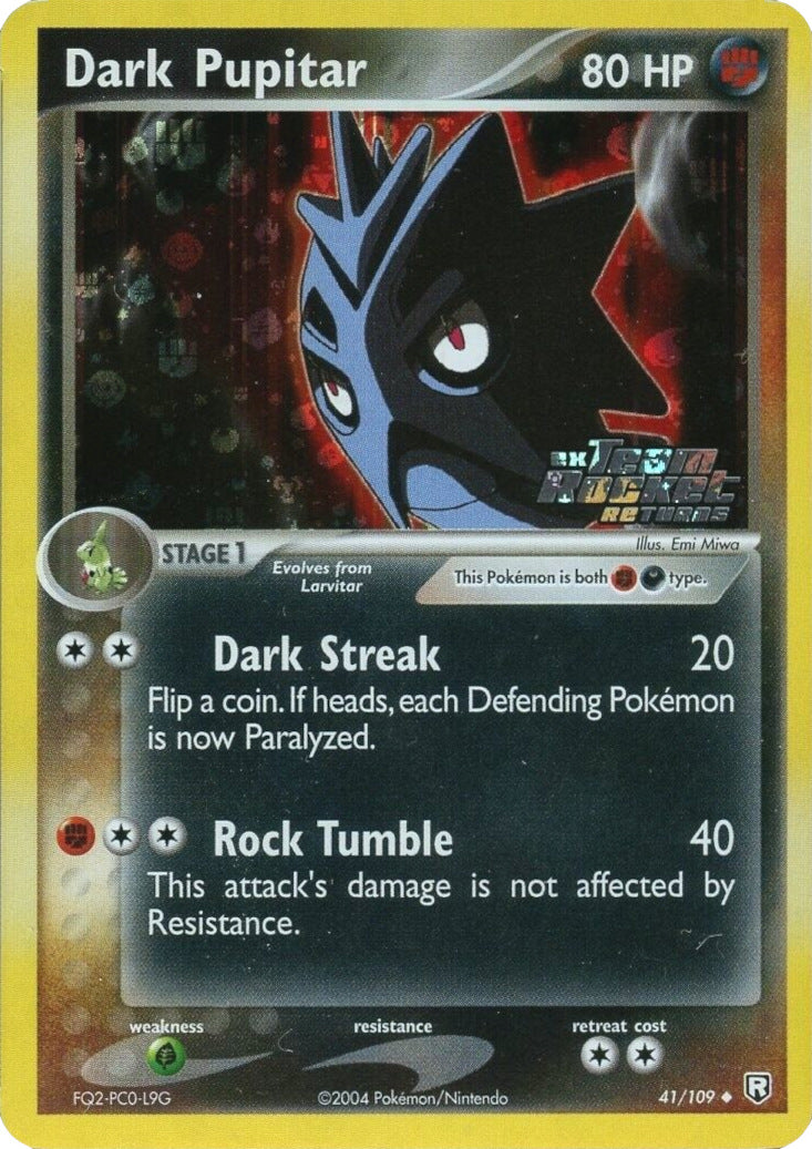 Dark Pupitar (41/109) (Stamped) [EX: Team Rocket Returns] | Game Haven TX