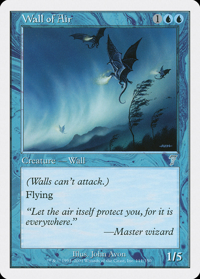 Wall of Air [Seventh Edition] | Game Haven TX