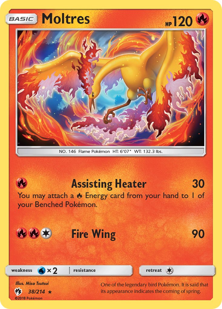 Moltres (38/214) (Let's Play, Eevee) Cracked Ice Holo) (Theme Deck Exclusive) [Sun & Moon: Lost Thunder] | Game Haven TX