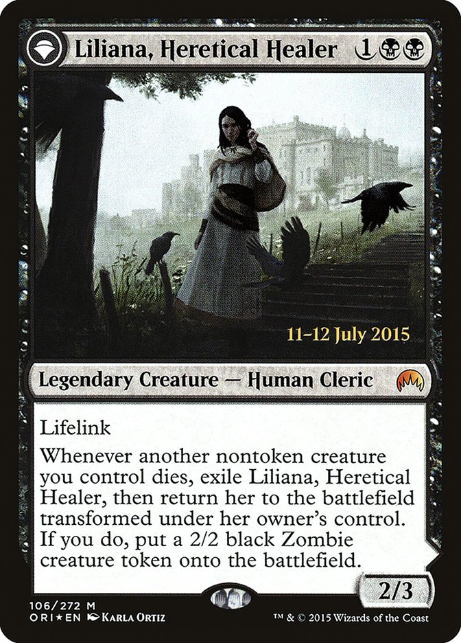 Liliana, Heretical Healer // Liliana, Defiant Necromancer [Magic Origins Promos] | Game Haven TX