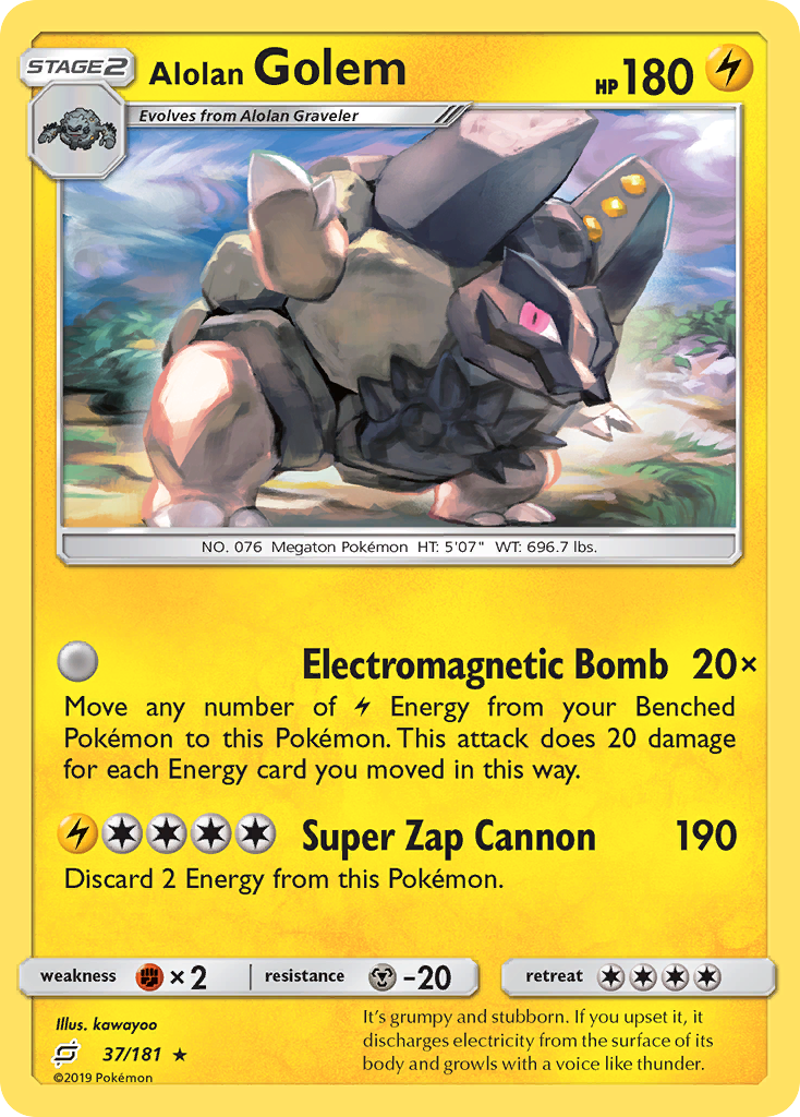 Alolan Golem (37/181) [Sun & Moon: Team Up] | Game Haven TX