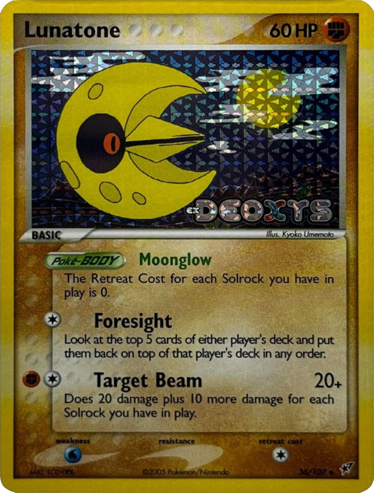 Lunatone (36/107) (Stamped) [EX: Deoxys] | Game Haven TX