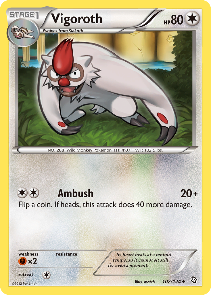 Vigoroth (102/124) [Black & White: Dragons Exalted] | Game Haven TX