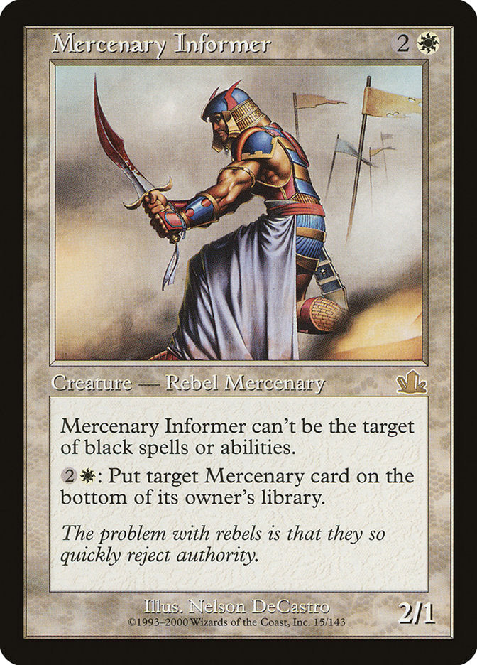 Mercenary Informer [Prophecy] | Game Haven TX