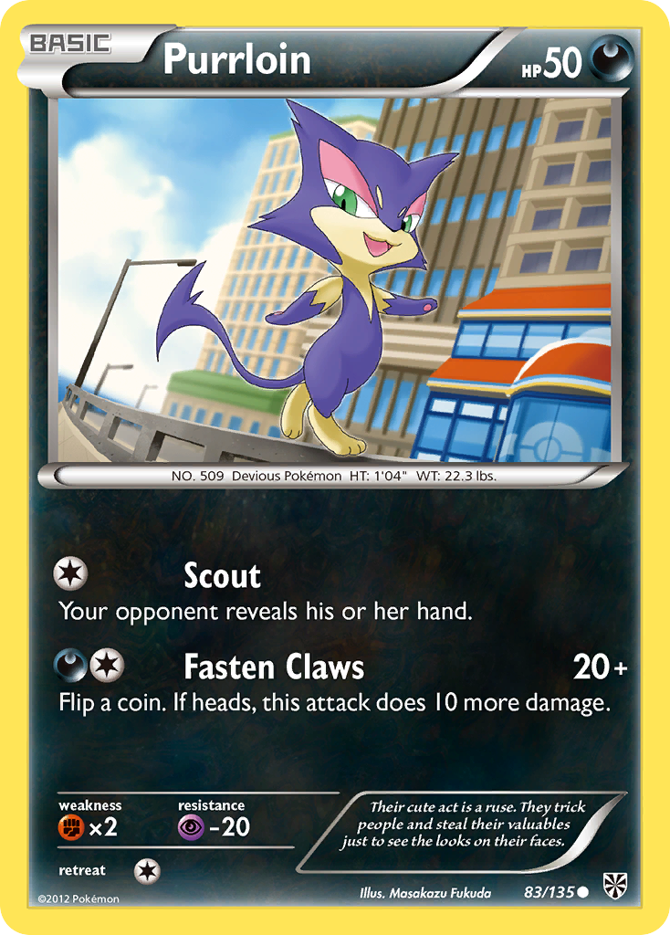 Purrloin (83/135) [Black & White: Plasma Storm] | Game Haven TX