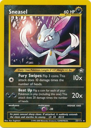 Sneasel (25/111) [Neo Genesis Unlimited] | Game Haven TX