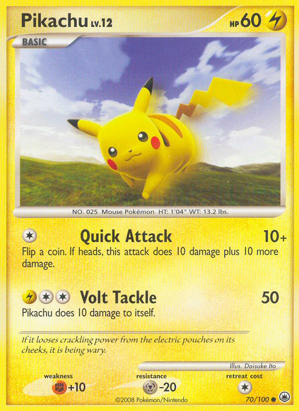 Pikachu (70/100) [Diamond & Pearl: Majestic Dawn] | Game Haven TX