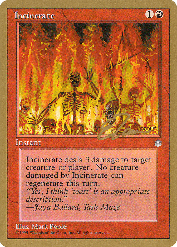 Incinerate (Eric Tam) [Pro Tour Collector Set] | Game Haven TX