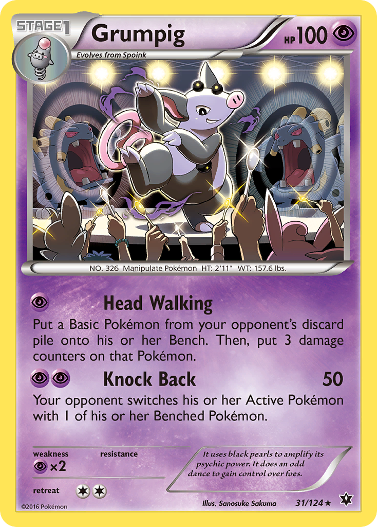 Grumpig (31/124) [XY: Fates Collide] | Game Haven TX